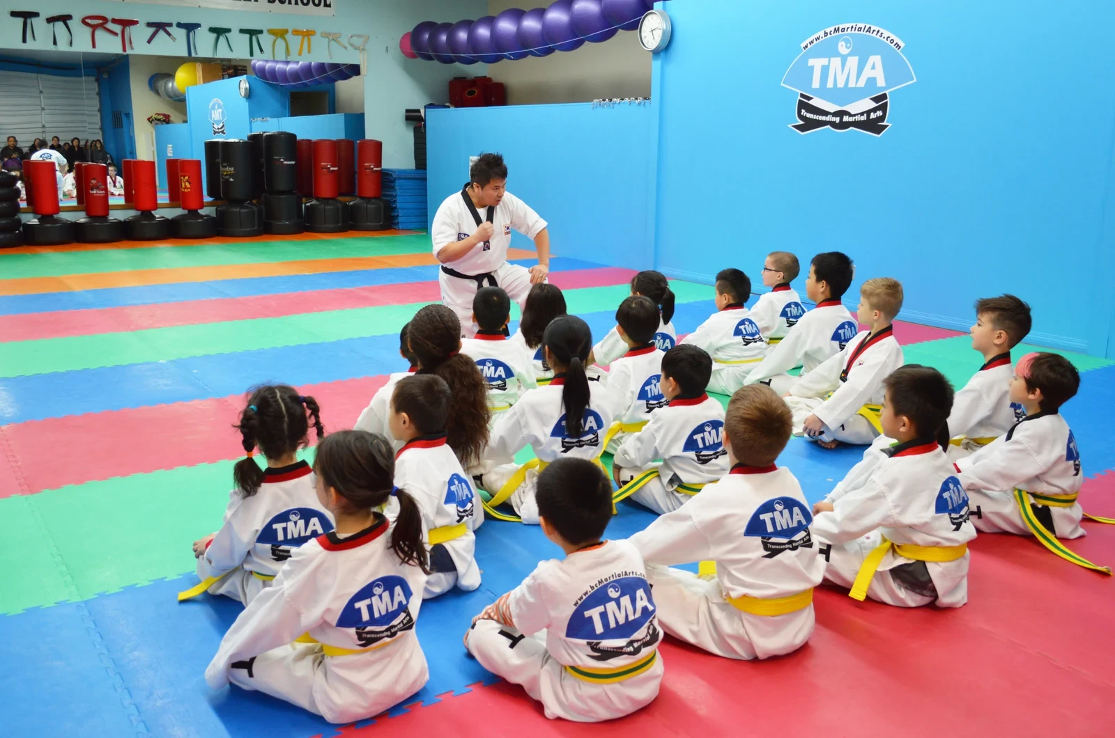 Kids martial arts class at Transcending Martial Arts